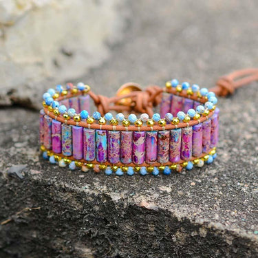 Dazzling Stars Imperial Jasper Wrap Bracelet-Your Soul Place
